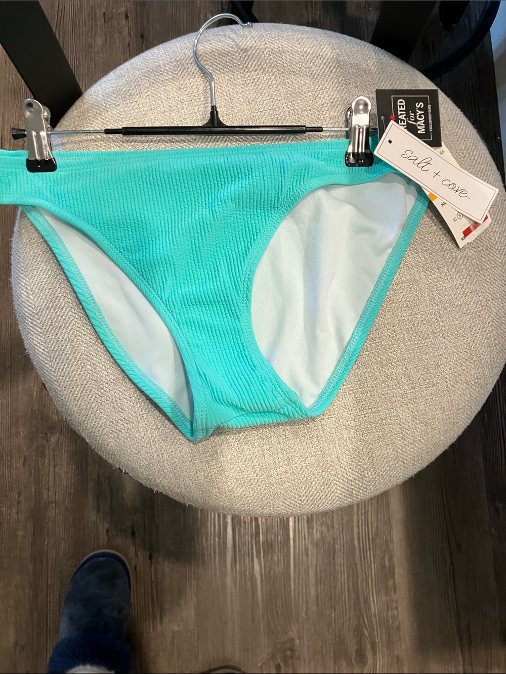 NWT Salt + Cove Turquoise Ribbed Bikini Bottom - Women’s Swim